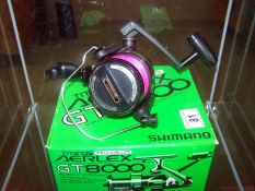 A Shimano Titanos Aerlex GT8000 fishing reel