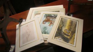 A mixed lot of pictures including pastel, oils,