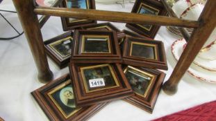 A quantity of framed magic lantern slides