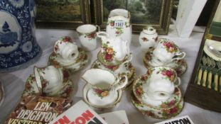 24 pieces of Royal Albert Old Country Roses pattern china