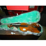 A Lark violin in case