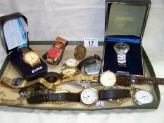 Quantity of gents watches including Sekonda