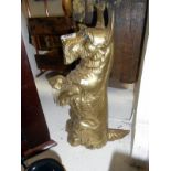 Heavy brass scottie dog doorstop