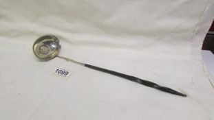 A Toddy ladle with 1787 George III silver coin