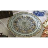 A large hand painted Portuguese plat,