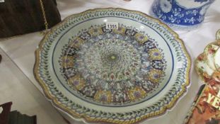 A large hand painted Portuguese plat,
