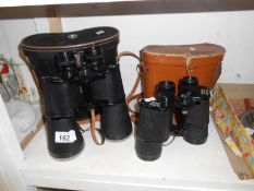 Pair Zenith 10 x 50 binoculars and pair of Regent 12 x 65 bionculars