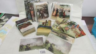 In excess of 430 late 19th / early 20th century Bamforth postcards including complete sets