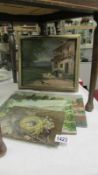 4 oils on board including Birds Nest with eggs signed J R Hogley 1894,