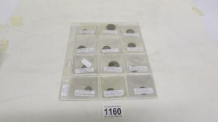 12 British silver coins from Stuart,