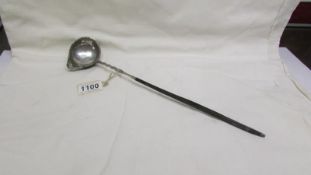 A Georgian toddy ladle with worn markings