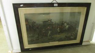 A framed and glazed print 'Capture of Napoleon's carriage'