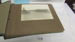 An interesting album of original early photographs with annotations on sandhills