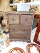 A Victorian pine specimens chest of drawers