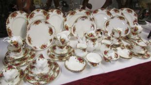 66 pieces of Royal Albert Old Country Roses tea and dinner ware,