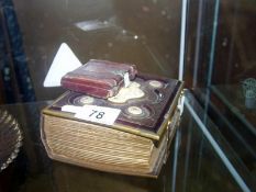 Victorian photograph album with ivory decoration and contents and cabinet photograph in case