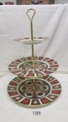 A Royal Crown Derby Old Imari pattern 3 tier cake stand