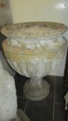 A large garden urn