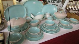 44 pieces of Poole pottery dinner ware