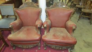 A pair of antique chairs a/f