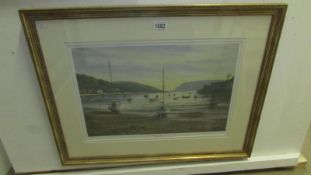 A framed and glazed limited edition print 'Evening Tide,