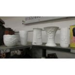 5 Kaizer porcelain vases