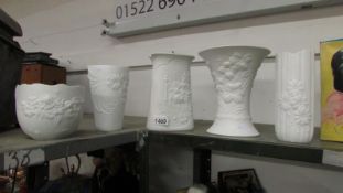 5 Kaizer porcelain vases