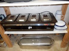 4 compartment electric catering tray,