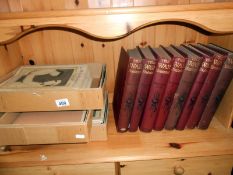 8 bound volumes of the First World War edition and 3 boxes of loose WWII editions of The War