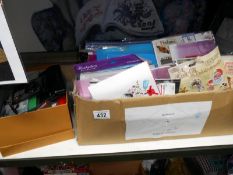 A mixed lot of arts and crafts items including gift cards, stickers,