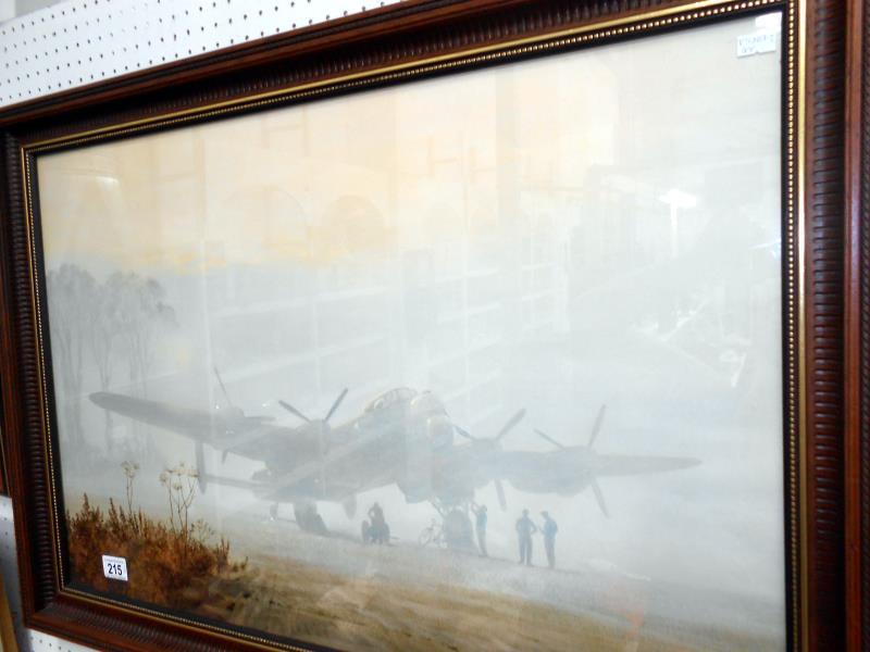 Print of Lancaster bomber aeroplane at dawn after Coulson and print of Lincoln High Bridge Glory - Image 2 of 4
