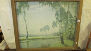 A framed country scene