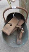 A Coal scuttle, wood planes etc