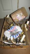 A box of assorted light fittings