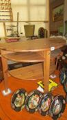 A pine D shaped table