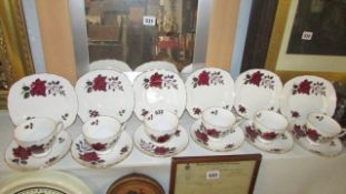 An 18 piece Colclough rose patterned tea set