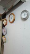 5 wall clocks