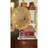 A horn gramaphone