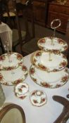 2 Royal Albert Old Country roses cake stands and 2 other items
