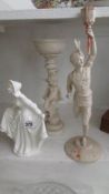 4 figurines including cherub