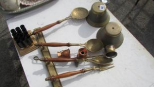 A quantity of brass ware etc