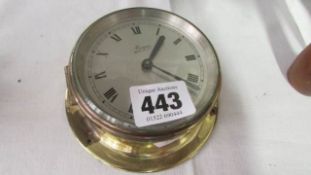A brass ship's clock