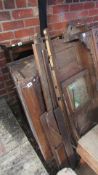 An oak corner cupboard