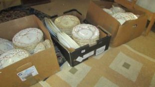 3 large boxes of dinnerware