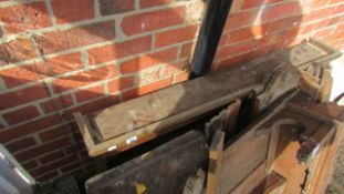 An oak book rack