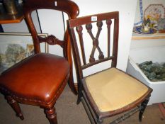 2 Victorian bedroom chairs