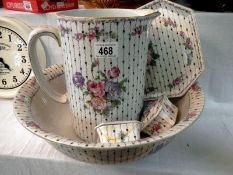A Victorian jug, bowl, trinket sets etc a/f
