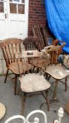 4 old kitchen chairs