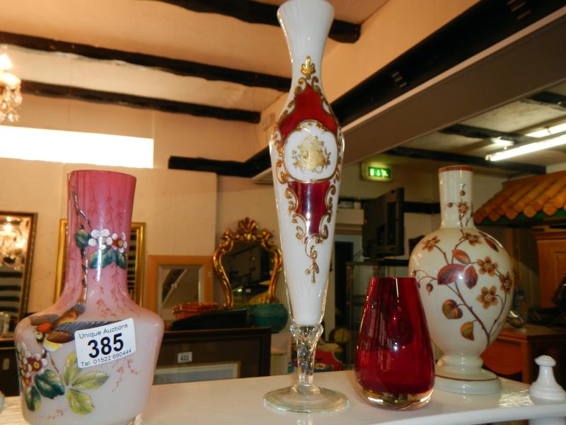 A quantity of Victorian glass