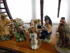 A quantity of china animals etc.